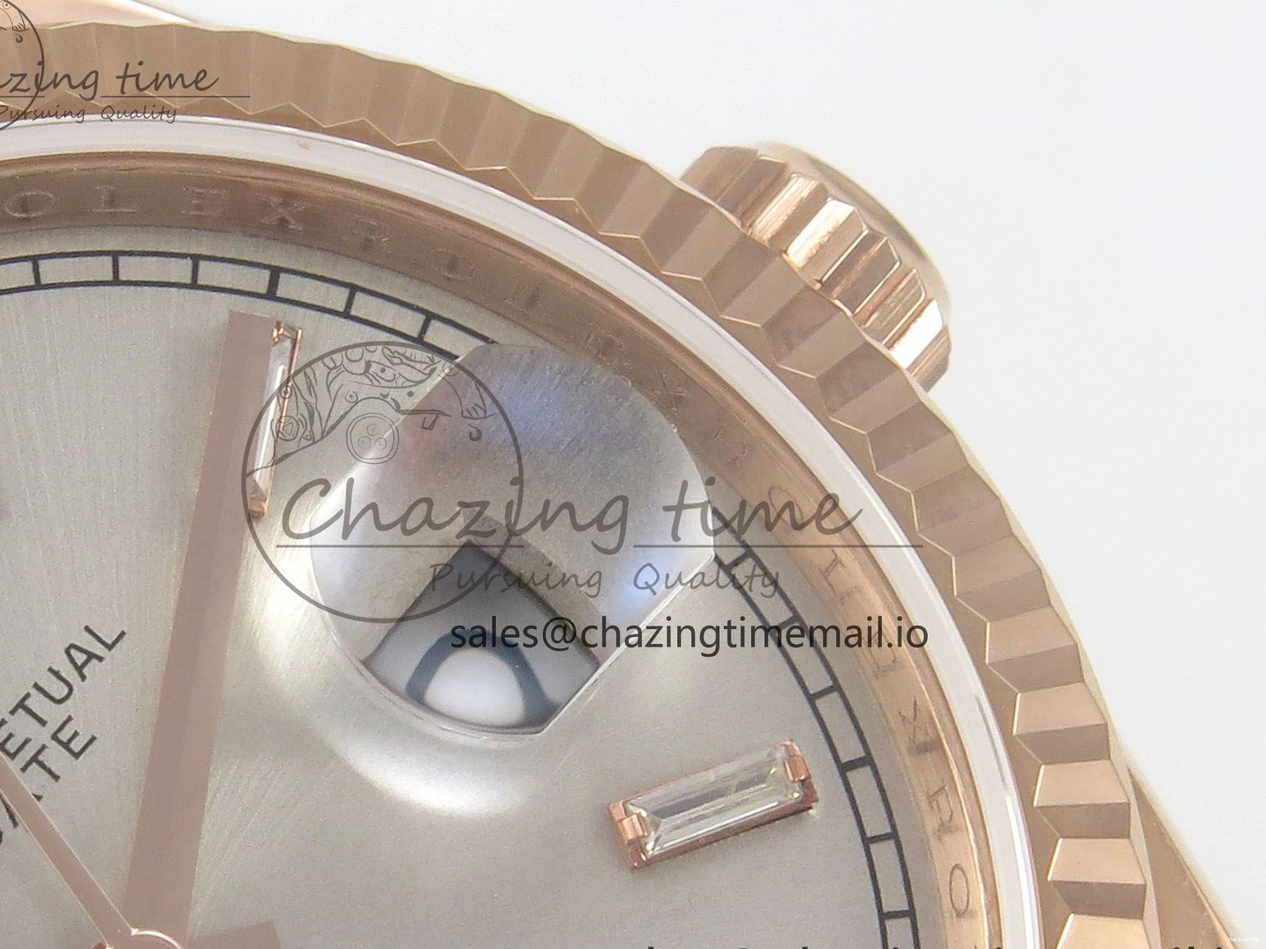 KF President 36 Weight) Day A2836 1:1 Edition Bracelet Date RG Best Crystal (Gain 128235 Dial on Silver 0125